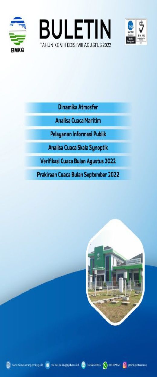 Sampul Buletin Meteorologi Maritim — Agustus 2022
