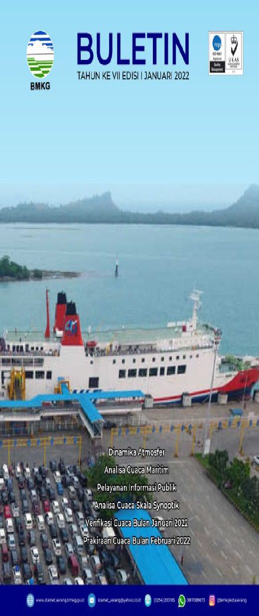 Sampul Buletin Meteorologi Maritim — Januari 2022