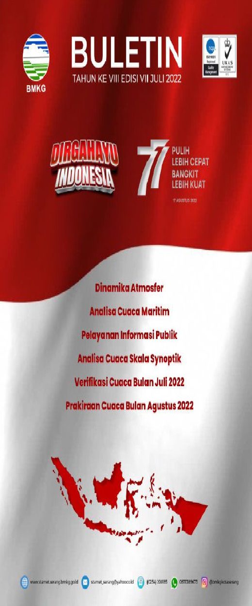 Sampul Buletin Meteorologi Maritim — Juli 2022