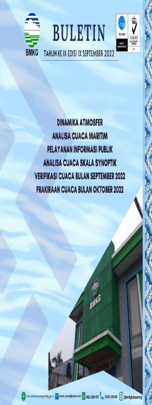 Sampul Buletin Meteorologi Maritim — September 2022